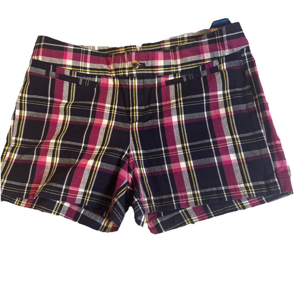 BANANA REPUBLIC Plaid  Short Shorts | Cotton Stretch‎ | size 10 3 1/2 " Inseam